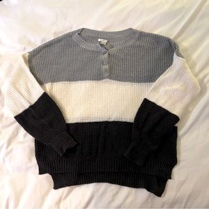 Women’s American Eagle Light Knit Colorblock Sweater